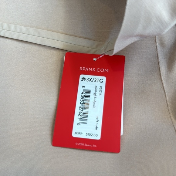 Spanx Mid-Thigh Bodysuit PS7715 Soft Nude Size 3X/3TG NWT - Picture 4 of 4